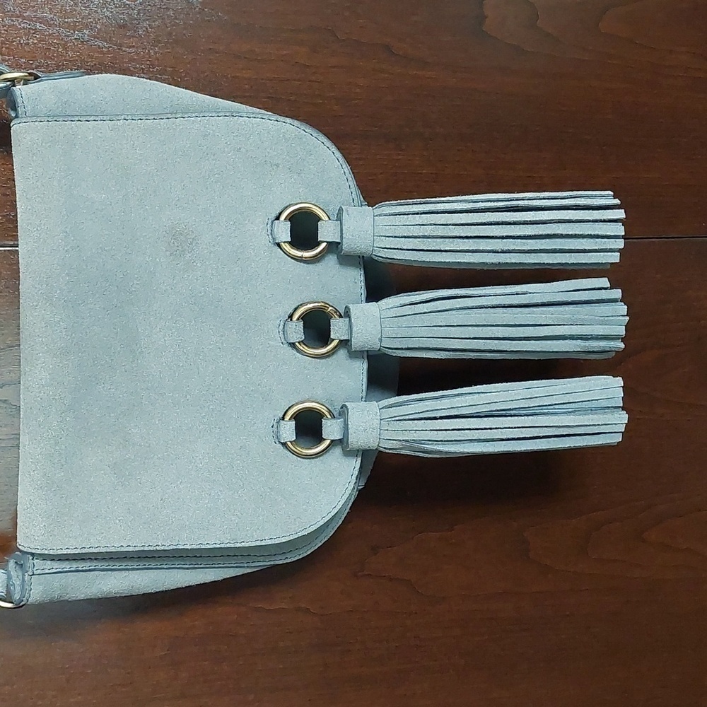 Acote suede grayish blue bag. - Picture 2 of 11